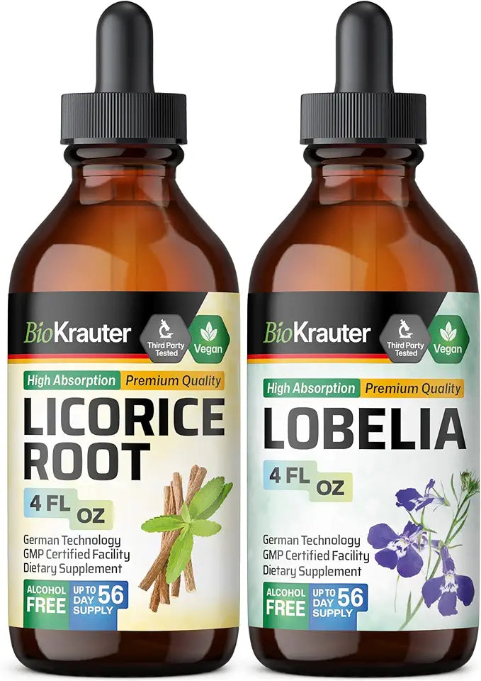Licorice Root Tincture & Lobelia Tincture 4 Fl. Oz. D909