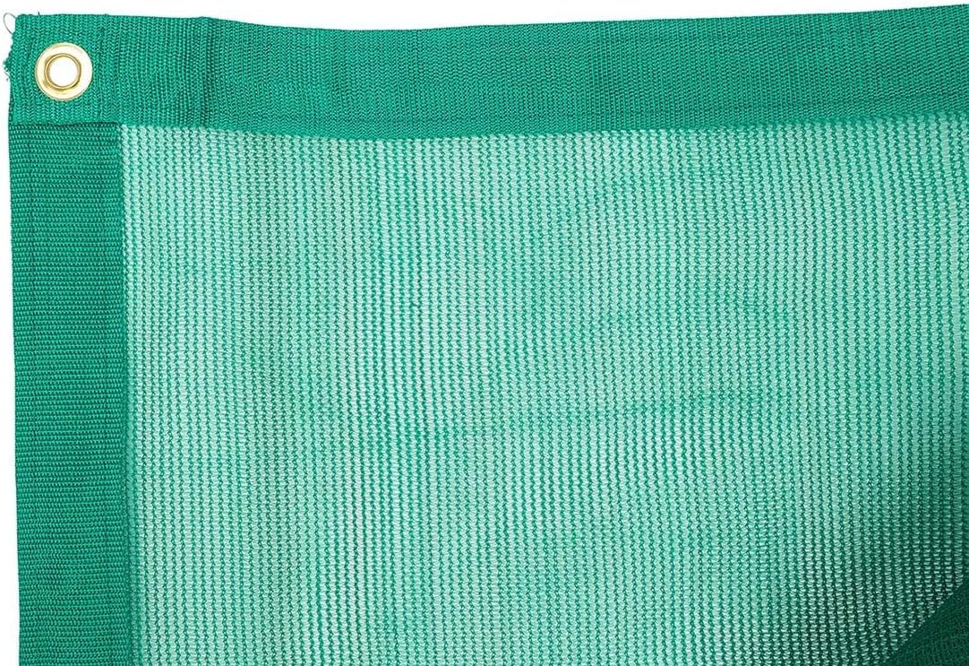 Green 10' x 22' Heavy Duty 6 Oz 70% Shade Mesh Tarps with Grommets Pack of 2 Z32708