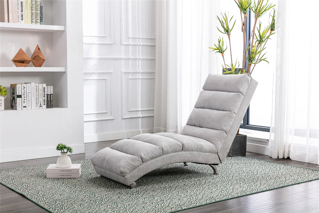 Linen Chaise Lounge Indoor Chair V581252