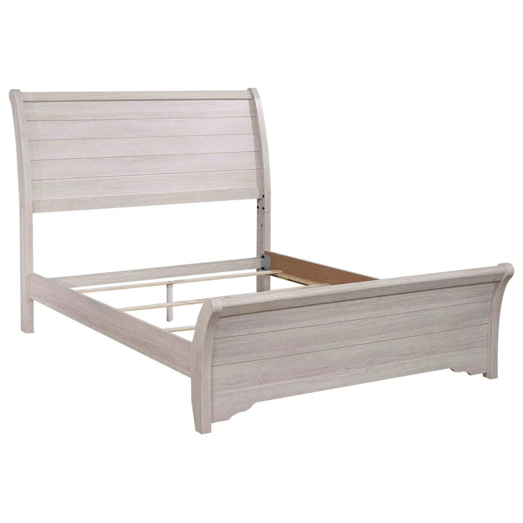 King Size Panel Bed Chalk Gray J699