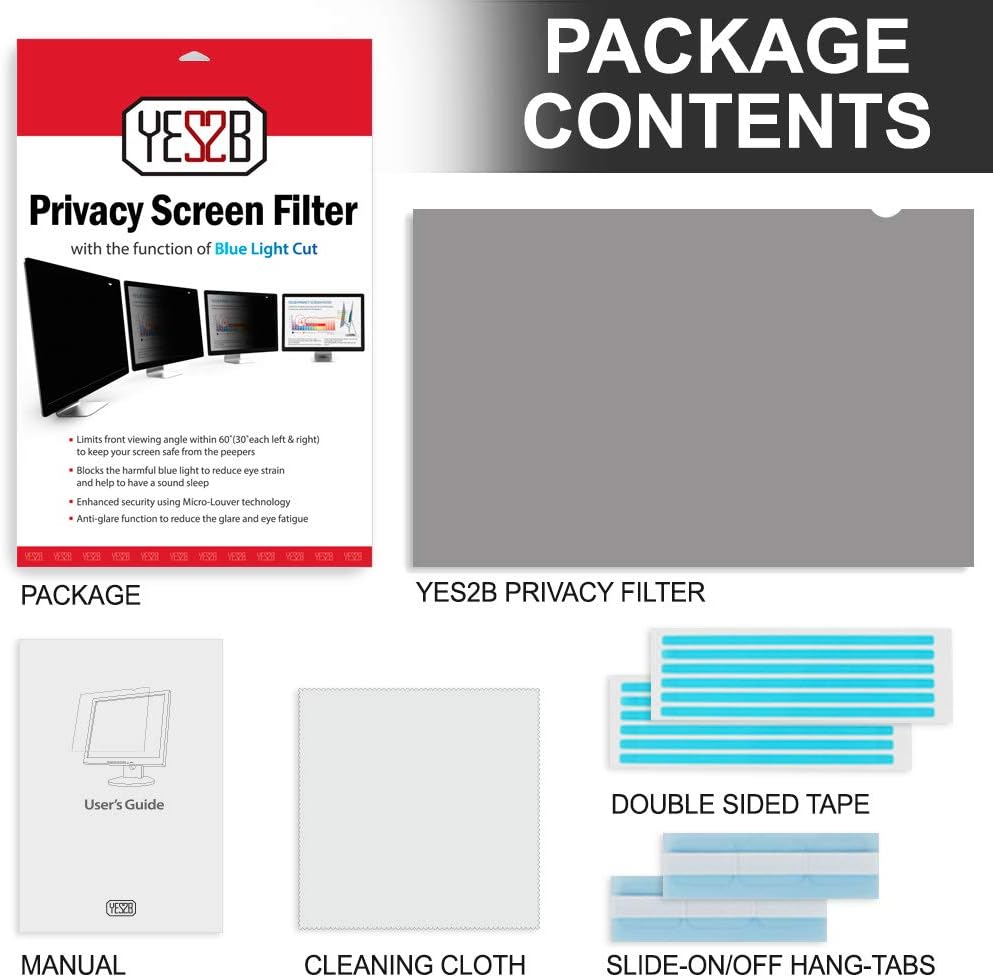 21.5 Inch Monitor Privacy Screen Filter, Pack of 2 O337