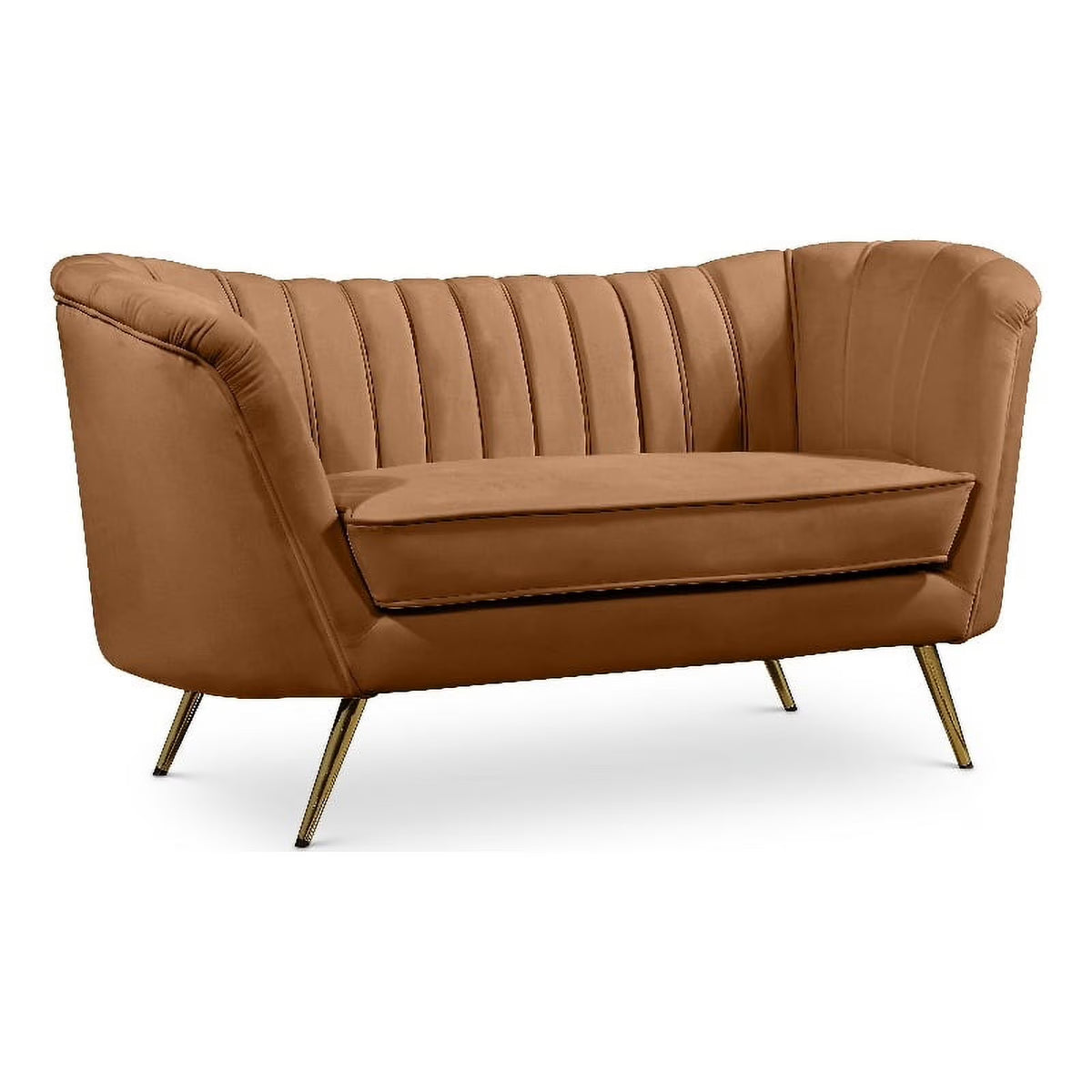 Saddle Velvet Loveseat D32417