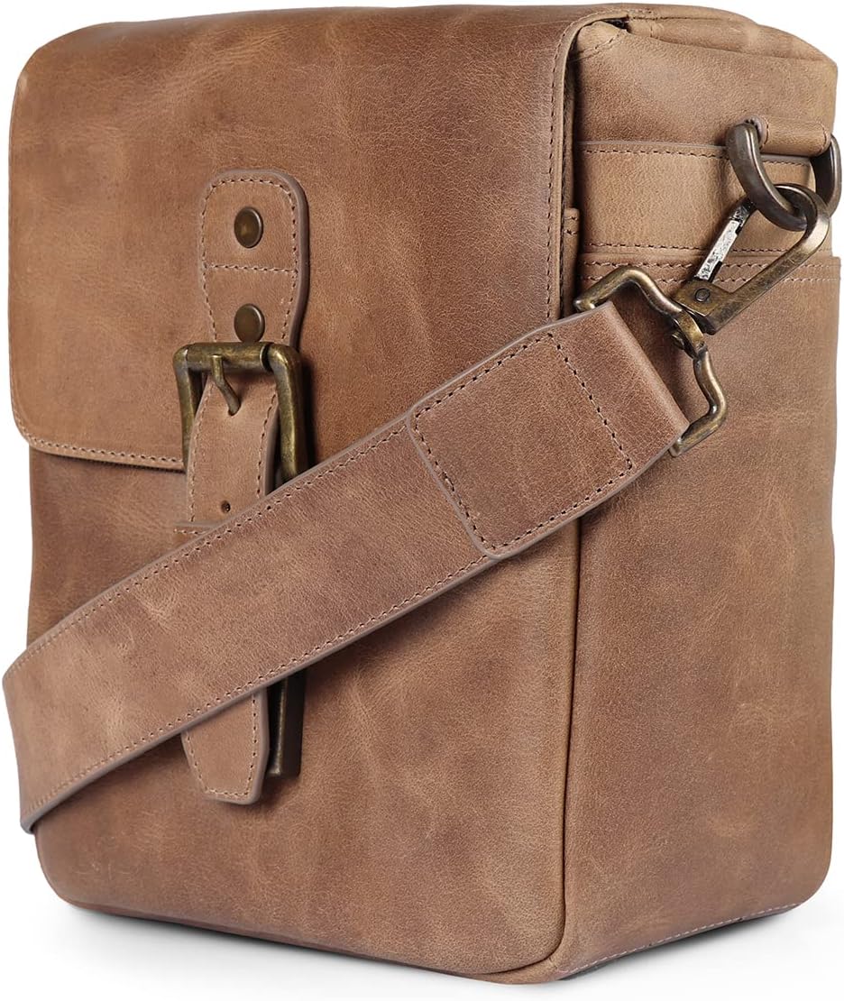Genuine Leather Camera Messenger Bag S303