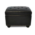 Black Storage Ottoman E536817