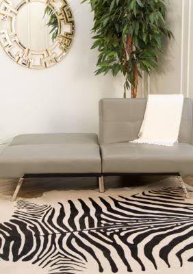 Gray Leather Convertible Sofa Y3703