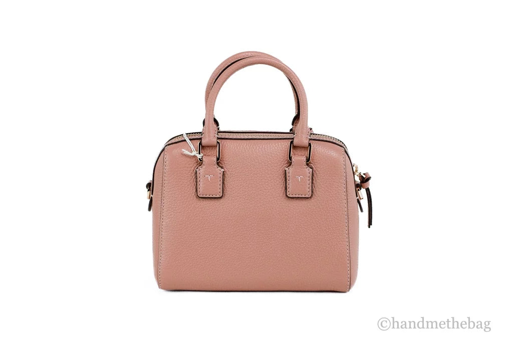Pink Pebbled Leather Satchel Crossbody Bag D52177