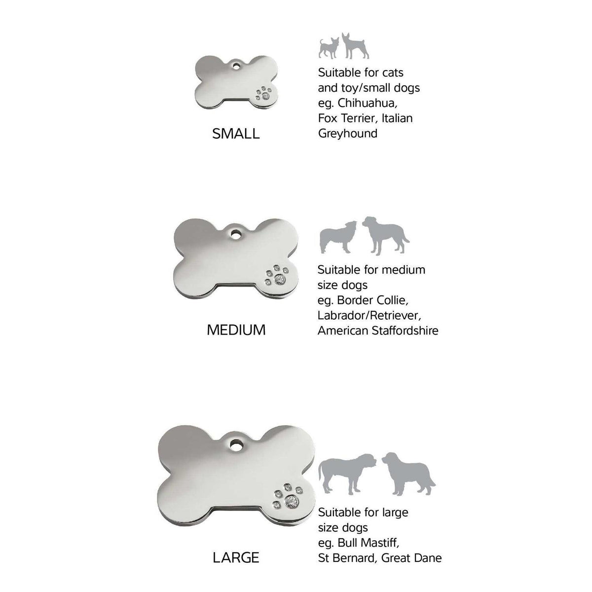 Pet ID Tag Bone I831721