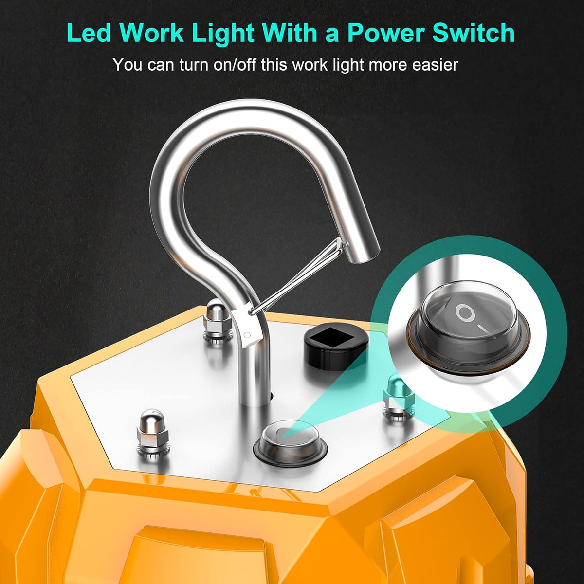 125W LED Temporary Work Light with 10' Cable Portable Hanging Construction Light IP65 B13178