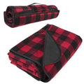 Waterproof Blanket 59”x 79” Red-Black Plaid I535