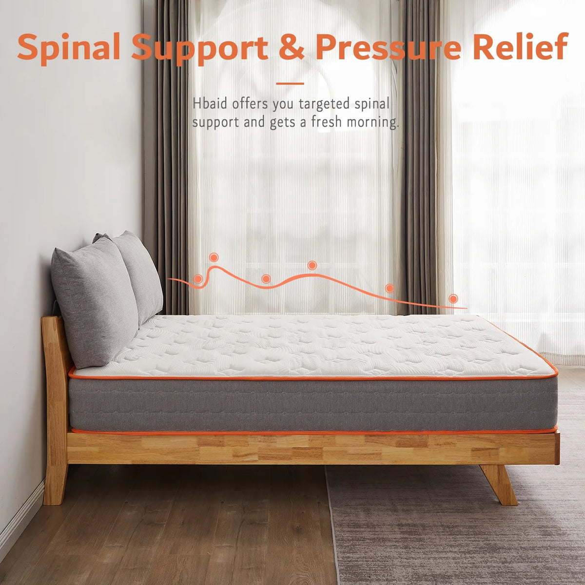 Twin Cooling Gel Memory Foam Hybrid Mattress M168