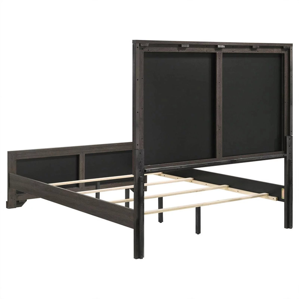 Queen Bed in Brown and Light Taupe K544333