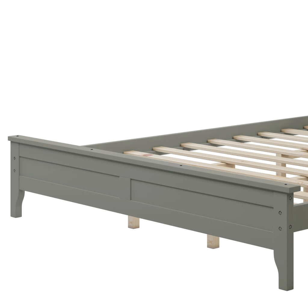 Queen Size Pine Platform Bed Frame with Headboard Z91573