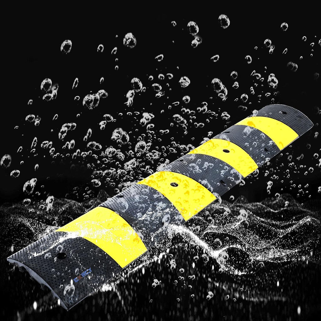 6FT Rubber Modular Speed Bump with 4 Bolts Q618347