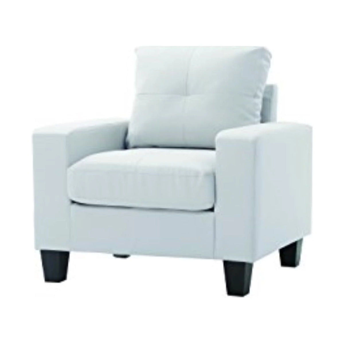 White Faux Leather Club Chair O582236