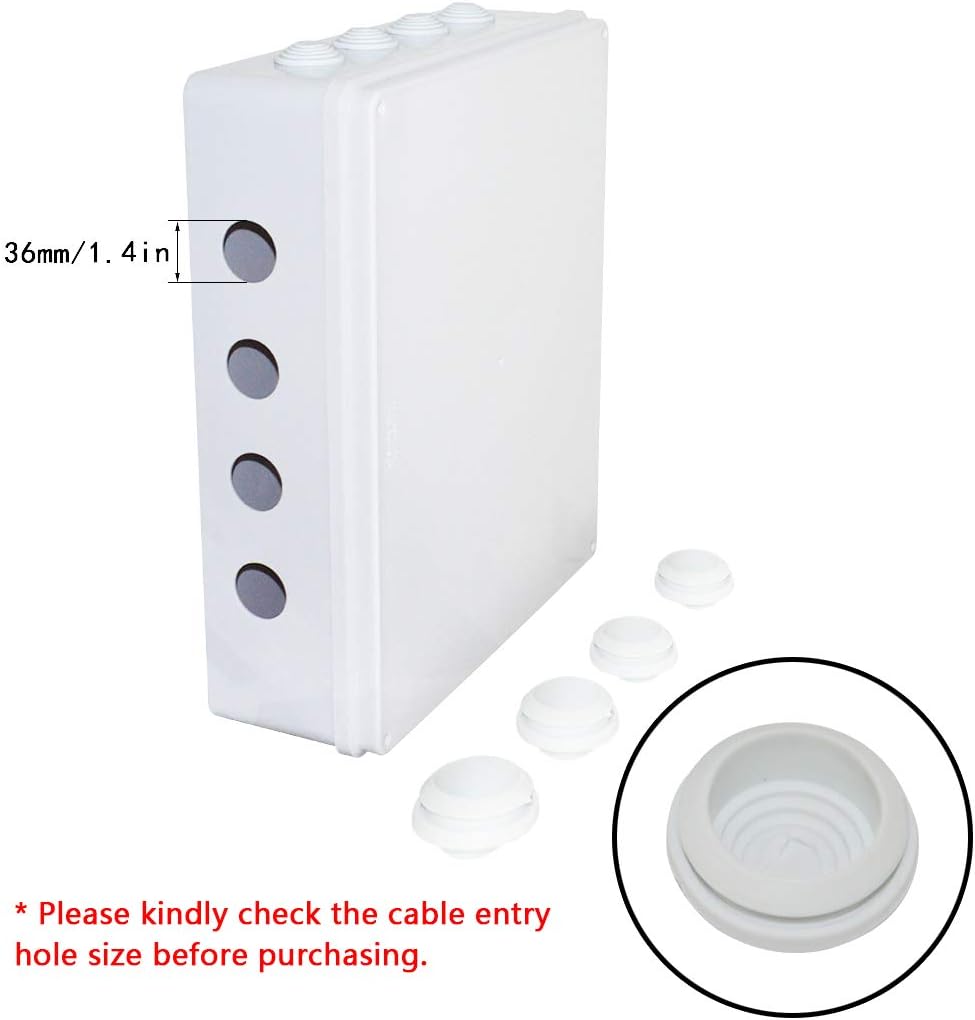 White IP65 Junction Box Project Enclosure 15.7 x 13.8 x 4.7 inch Pack of 2 N886777