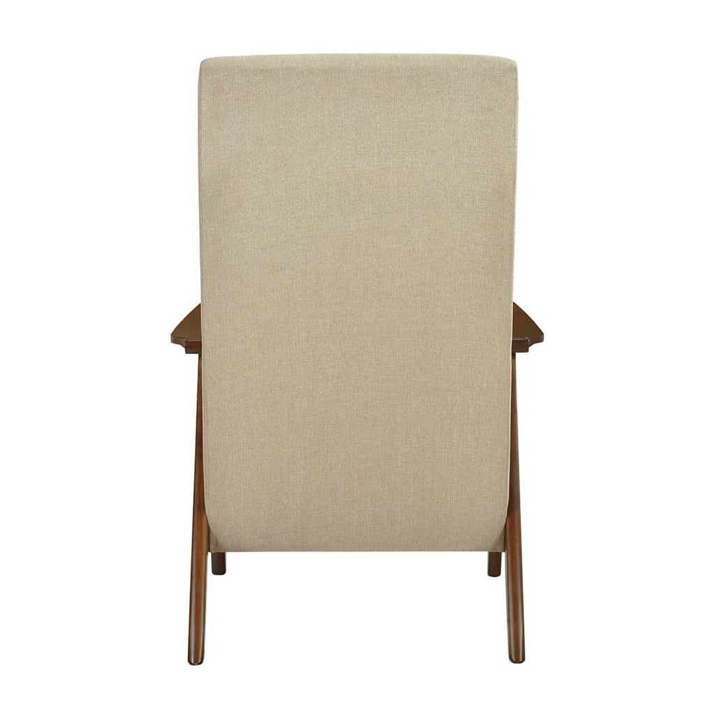 Brown Solid Wood and Fabric Accent Chair B752183