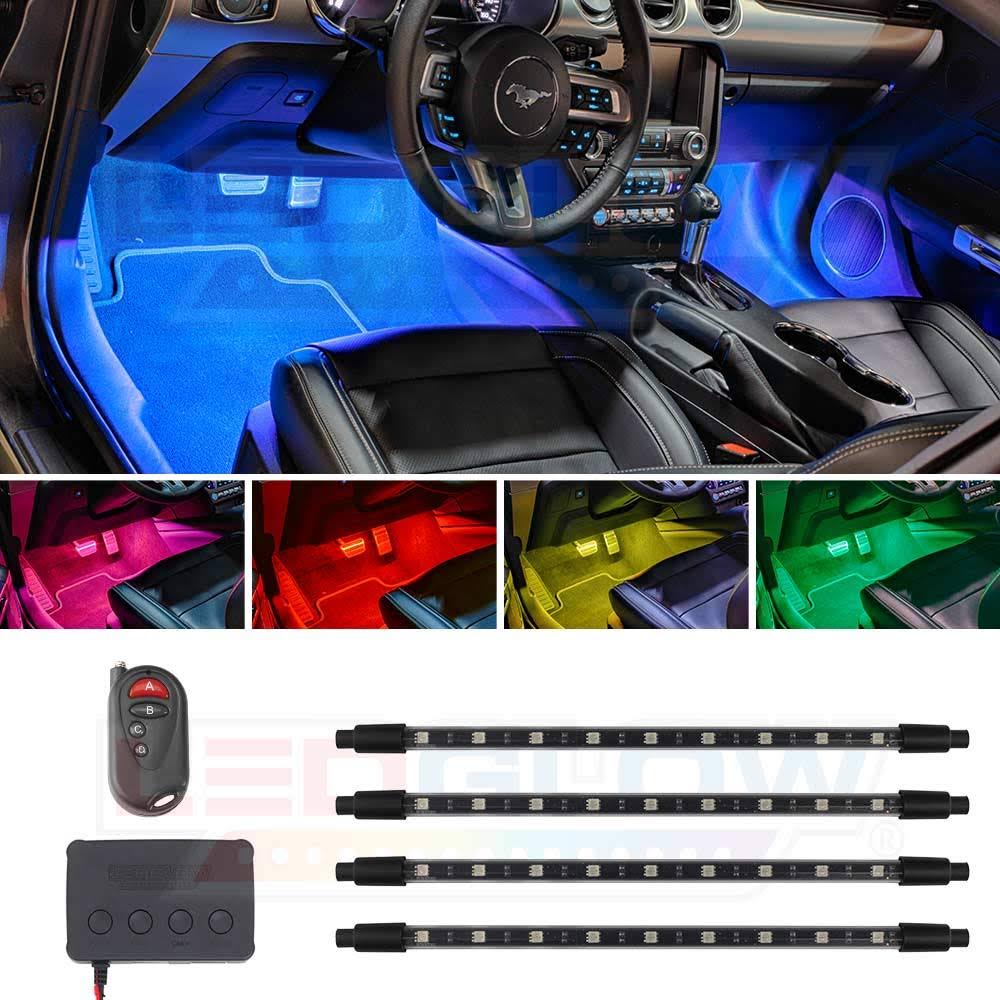 4pc SMD LED Car Interior Underdash Lighting Kit Y88114