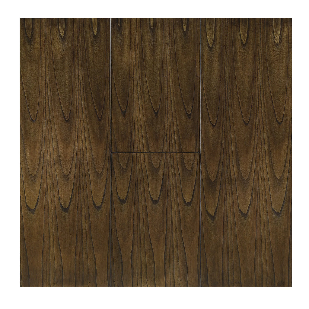 Brown Finish Wood Dining Table with Display Shelf I28074