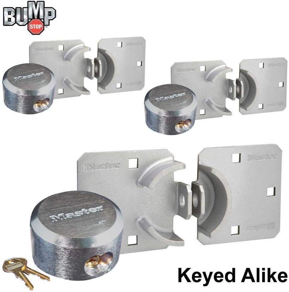 4 Keyed Alike Padlocks with Hidden Shackle V48190