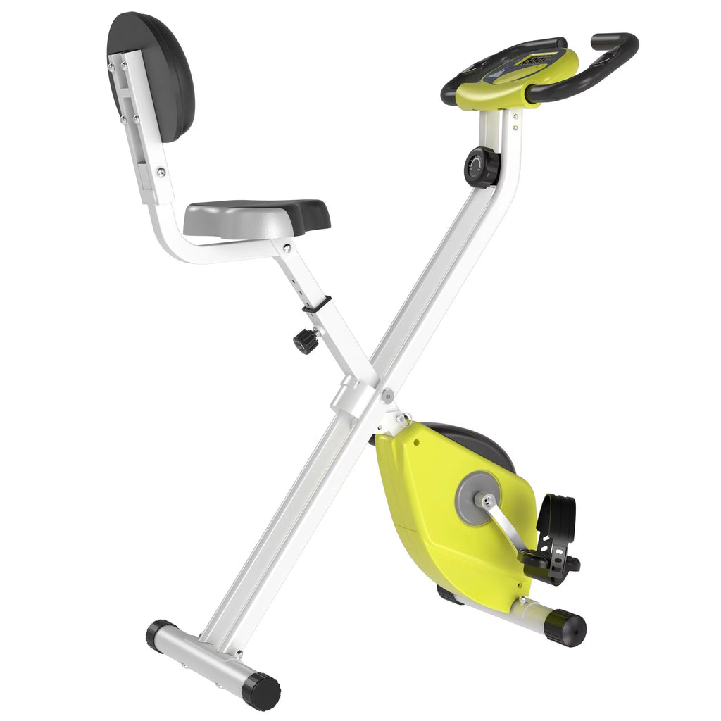 Folding Upright Stationary Exercise Bike with 8 Levels of Magnetic Resistance E987548