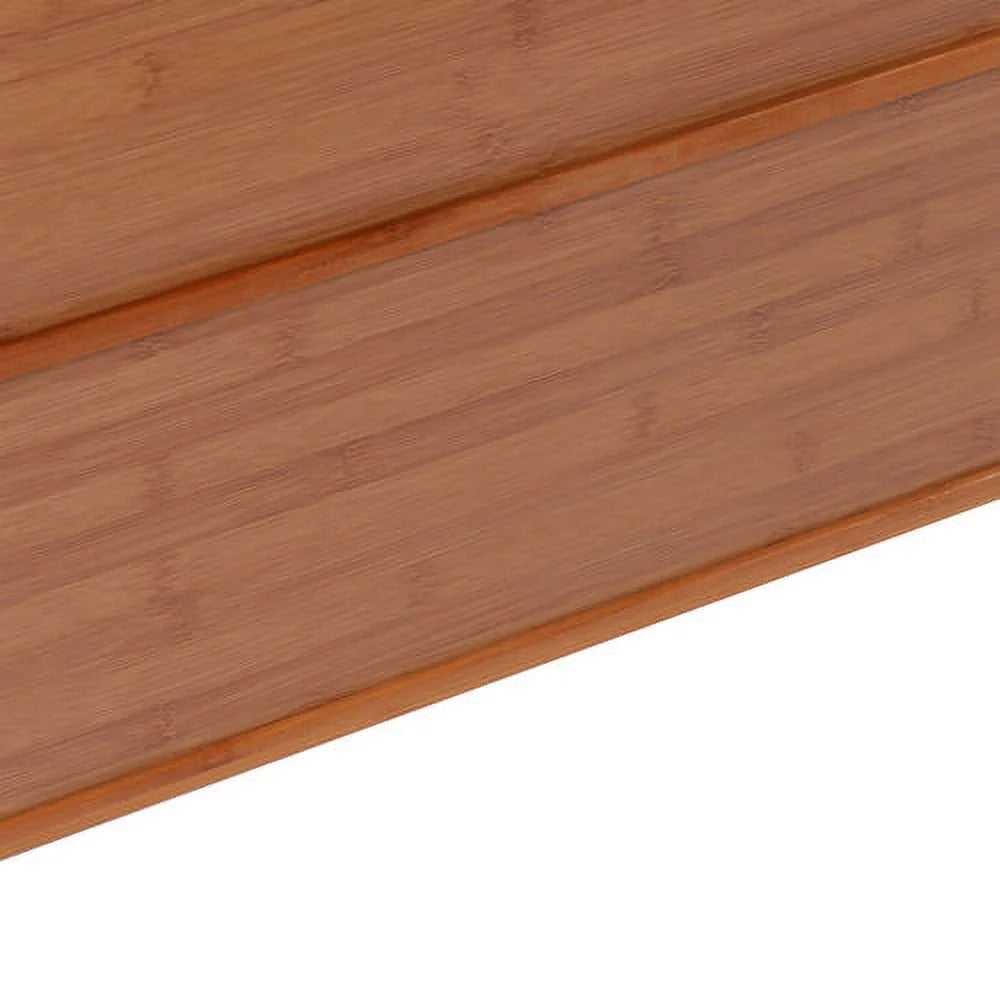 Wooden Storage Pantry Cupboard with 3 Drawers and 2 Acrylic Doors Brown B695784