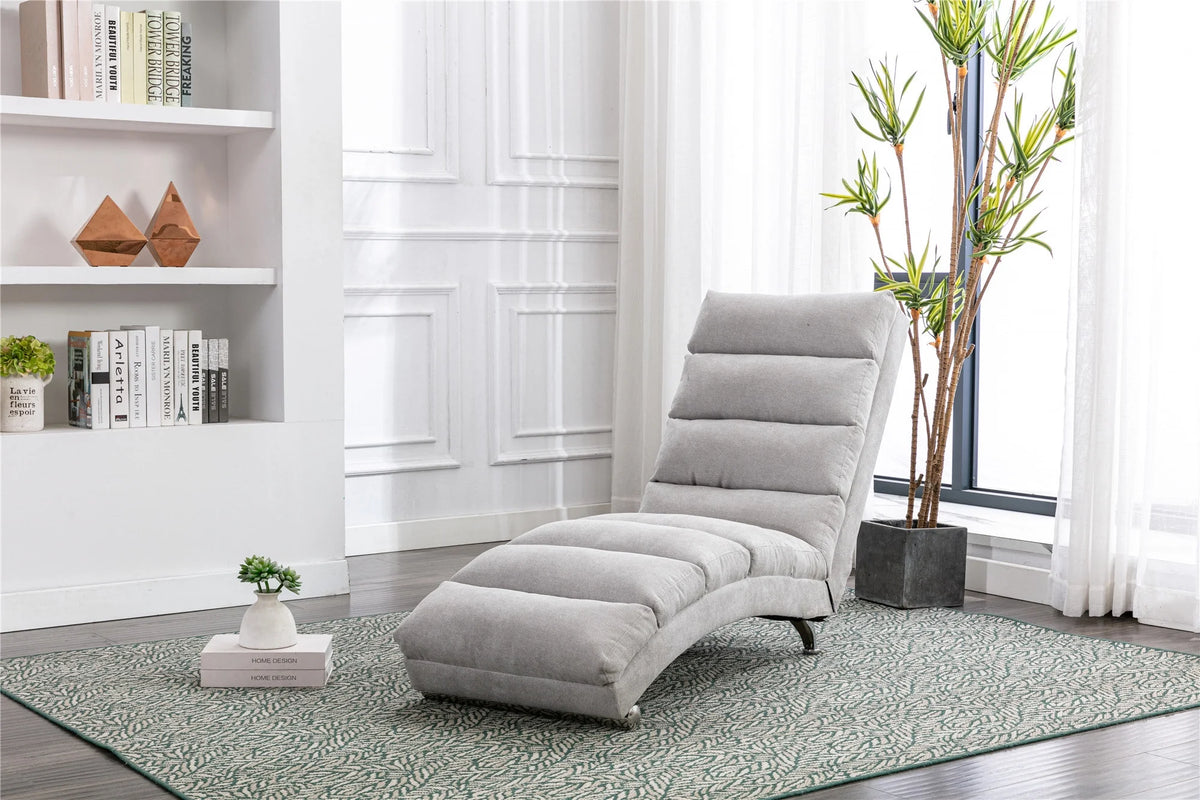 Linen Chaise Lounge Indoor Chair V581252