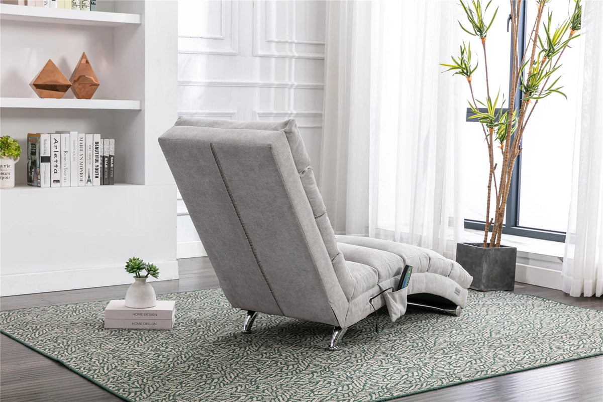 Linen Chaise Lounge Indoor Chair V581252