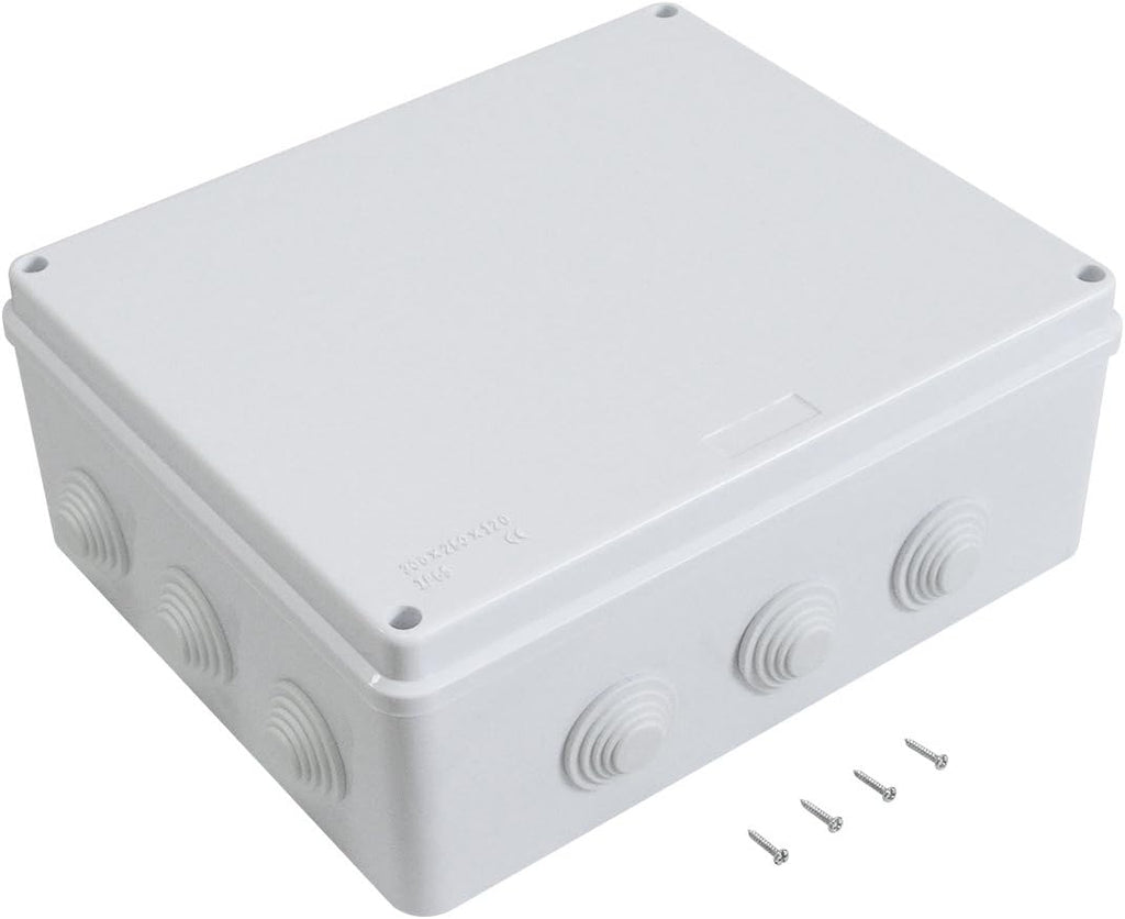 White IP65 Junction Box Project Enclosure 15.7 x 13.8 x 4.7 inch Pack of 2 N886777