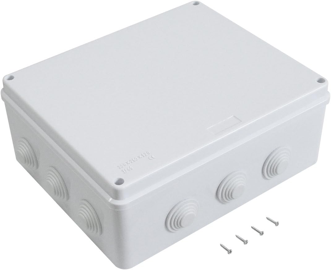 White IP65 Junction Box Project Enclosure 15.7 x 13.8 x 4.7 inch Pack of 2 N886777