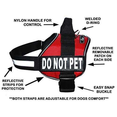 Dog Vest Harness with 2 Reflective Removable Patches F1872