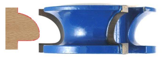 Oval w/ Fillet Router Bit, 1/2x22 Depth D6915