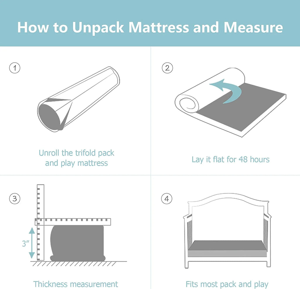 Waterproof Memory Foam Mini Crib Mattress D48631