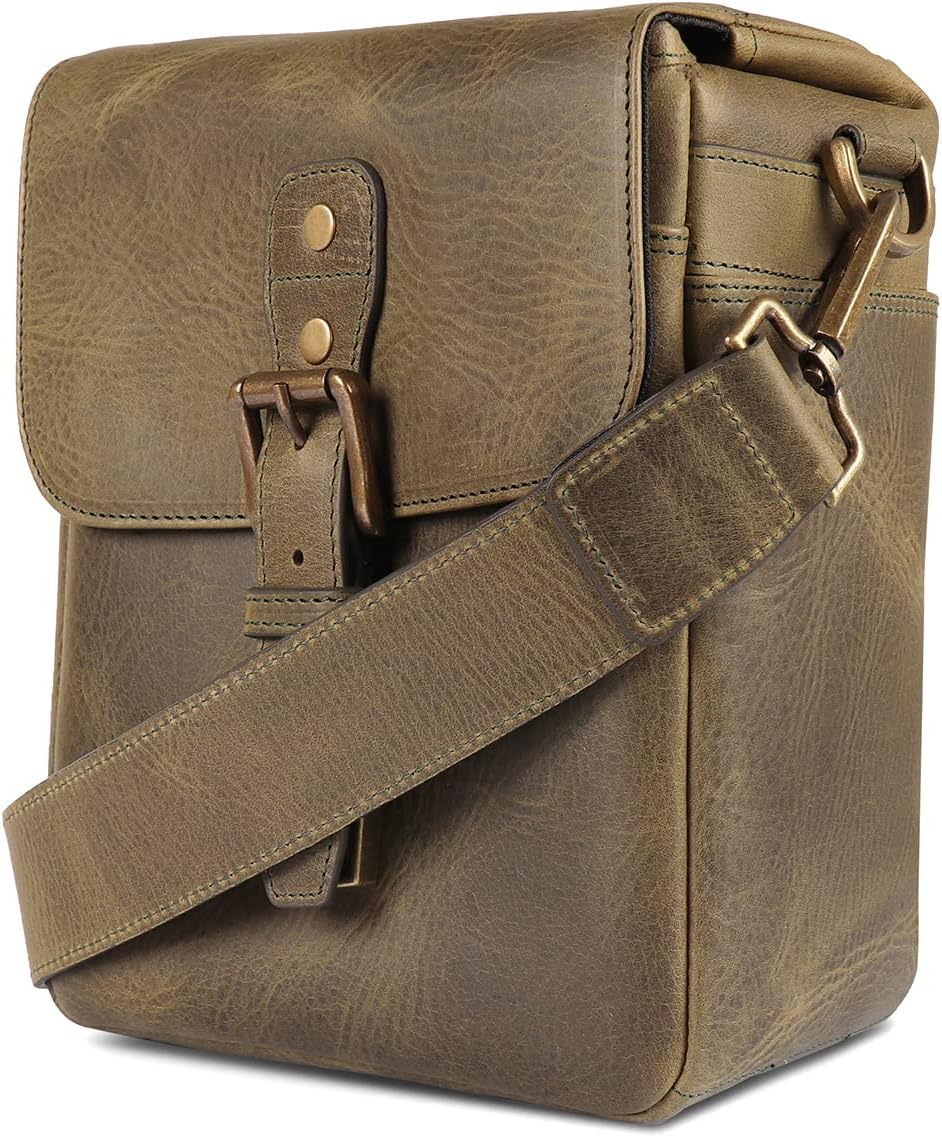 Genuine Leather Camera Messenger Bag S303