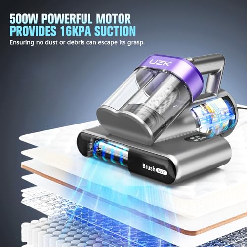 Mattress Vacuum Cleaner with UV-C Light, 16Kpa, 140°F Heat, Corded Z963509
