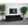 Black LeatherSoft Lounge Set, 3 Pieces S719