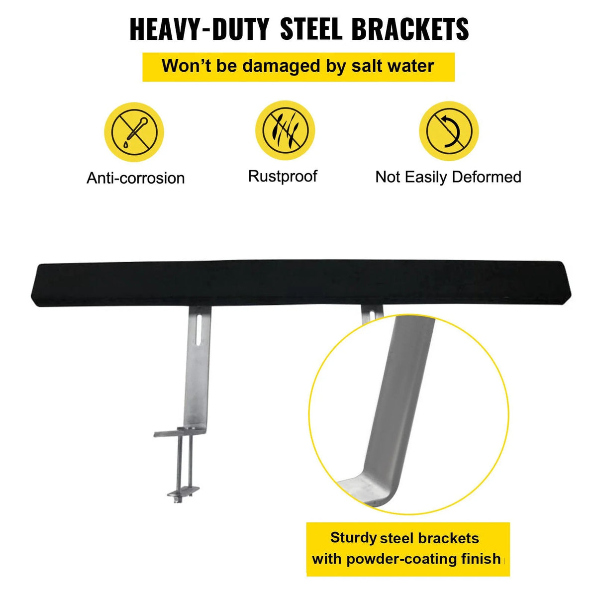 48" Boat Trailer Guide-Ons, 2-Pack, Rustproof Steel with Carpet-Padded Boards F908
