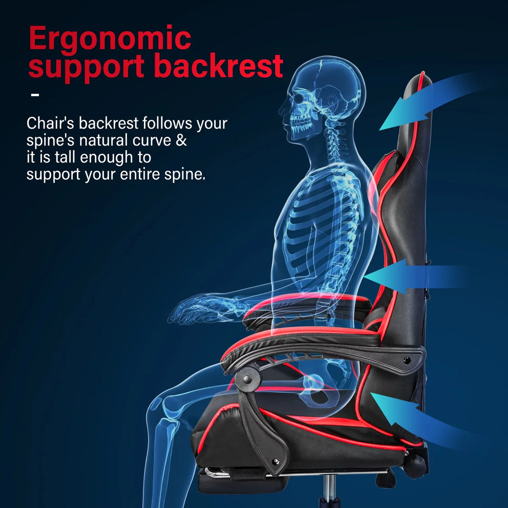 Black and Red Ergonomic Racing Chair S642165