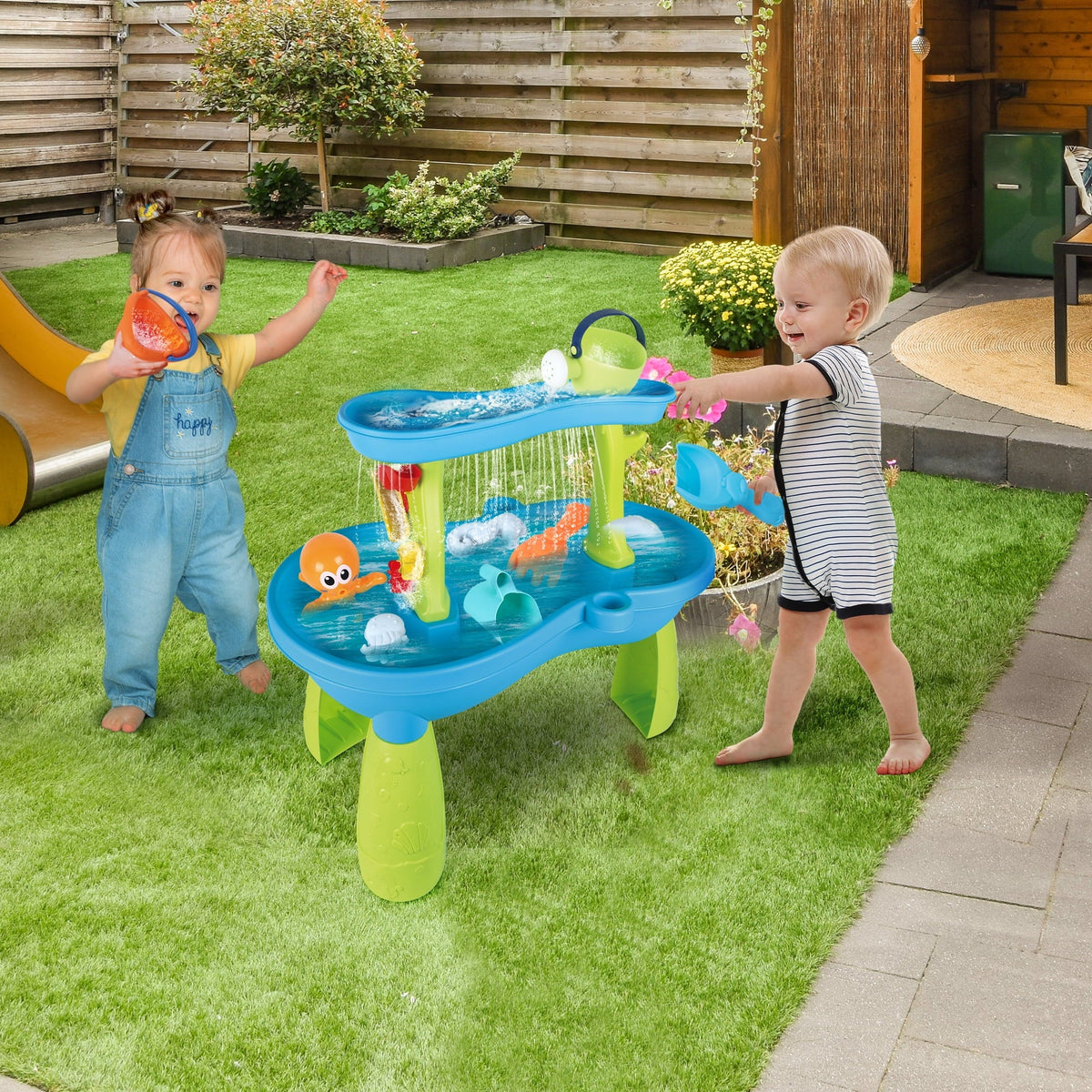 Sand and Water Table with 19PCS Accessory Set D448