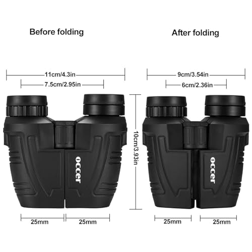 12x25 Compact Waterproof Binoculars with Low Light Vision M32938