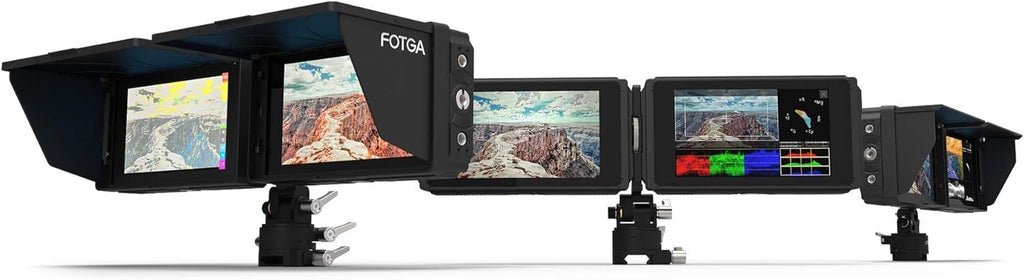 5 Inch 2000nit Touch Screen DSLR Camera Field Monitor with 3D LUT, 4K HDMI Input/Output, Dual NP-F Battery Mount O985920