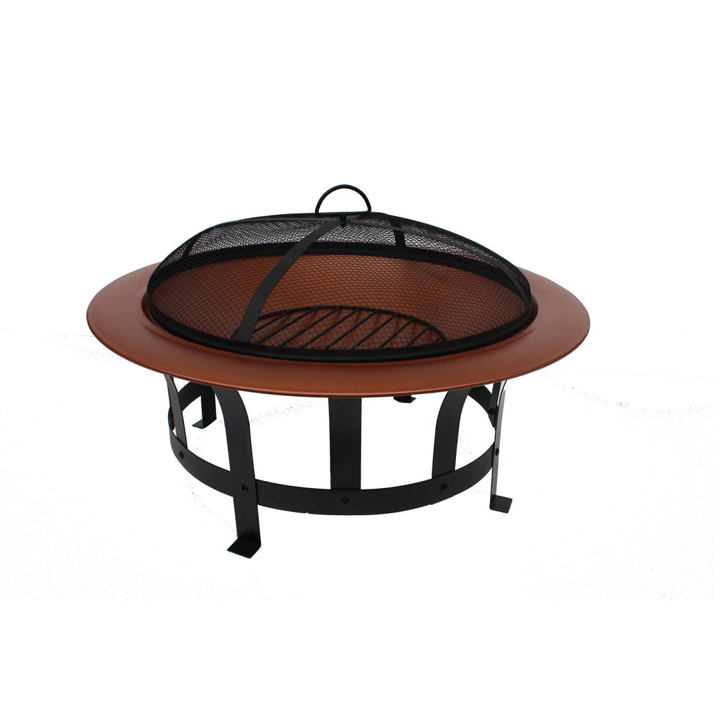 Copper Steel Wood-Burning Fire Pit J48543
