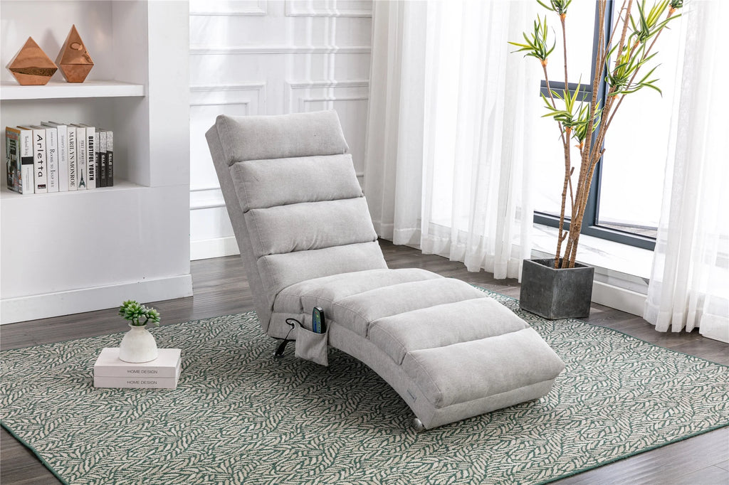 Linen Chaise Lounge Indoor Chair V581252