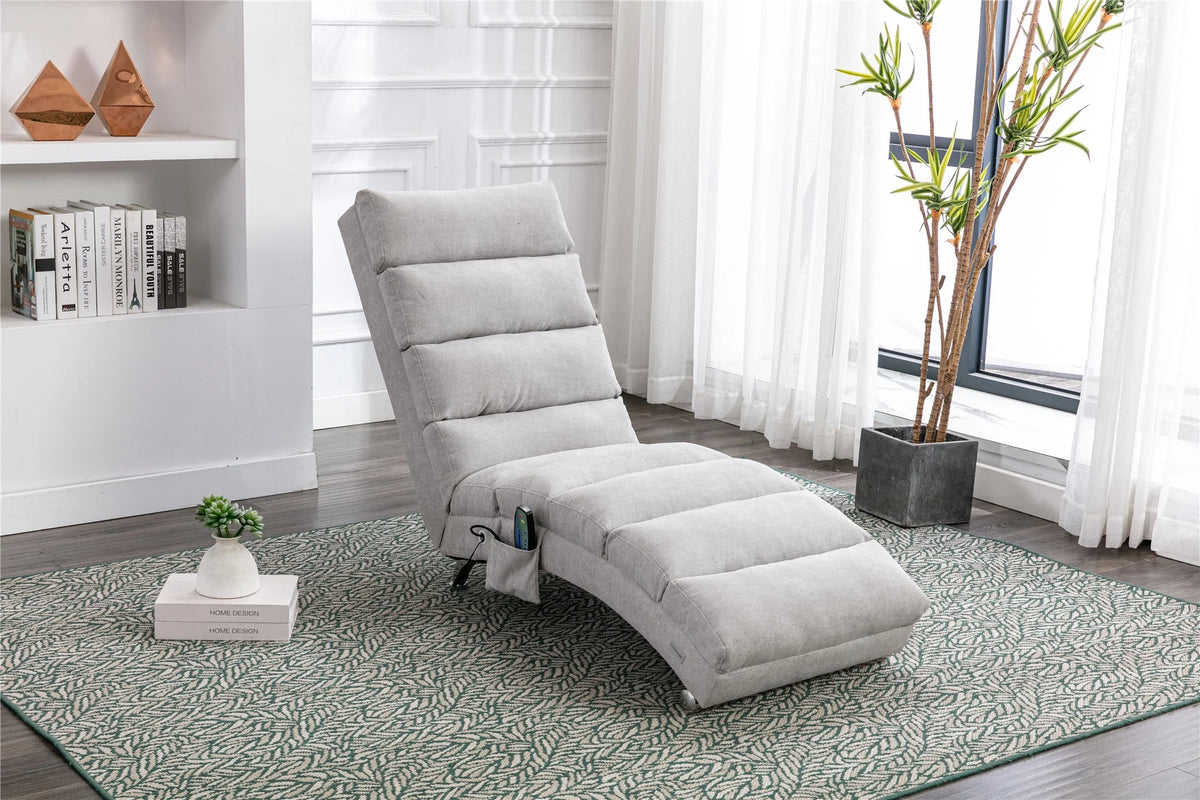 Linen Chaise Lounge Indoor Chair V581252
