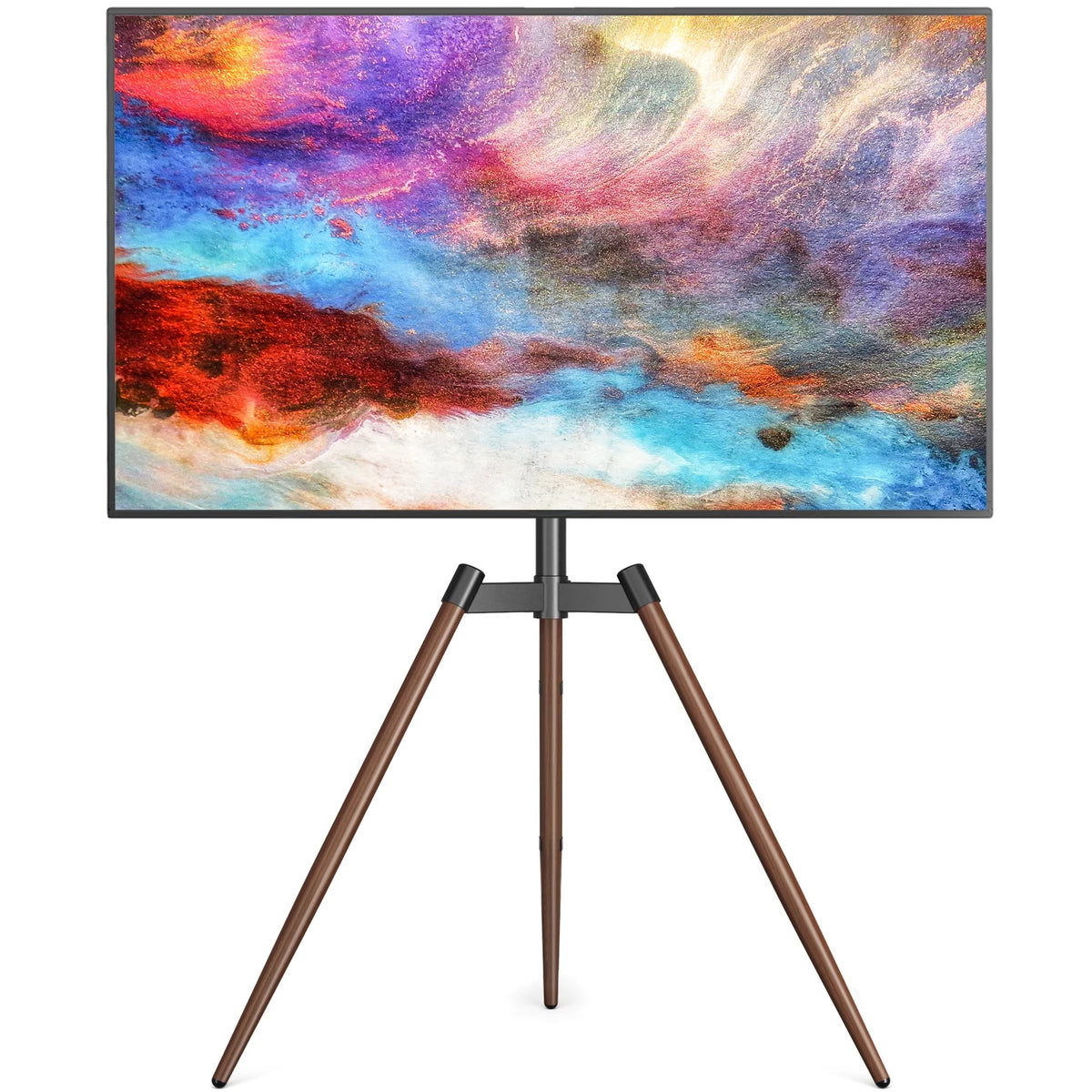 Adjustable Tripod Floor TV Stand with Mount for 32" to 65" Flat Screen TVs, Brown A897666