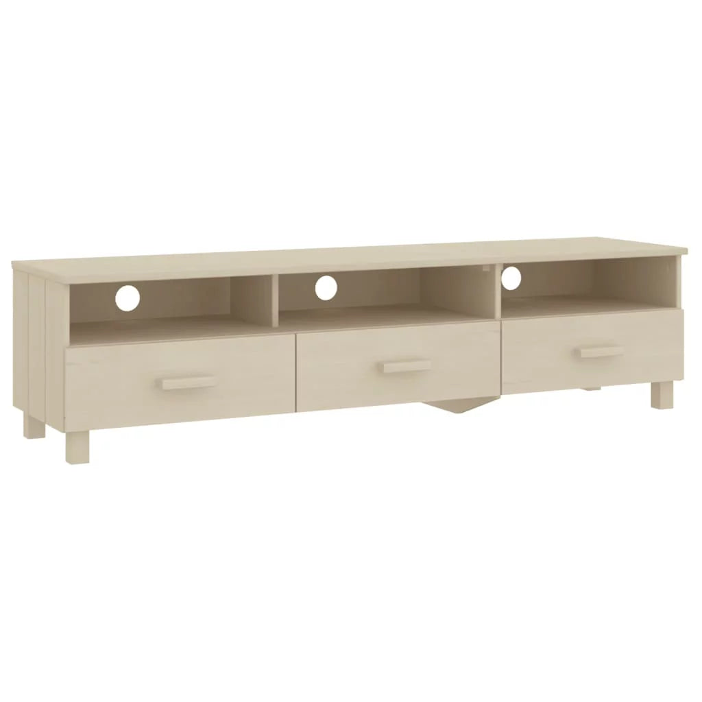 Honey Brown Solid Wood Pine TV Stand A7403