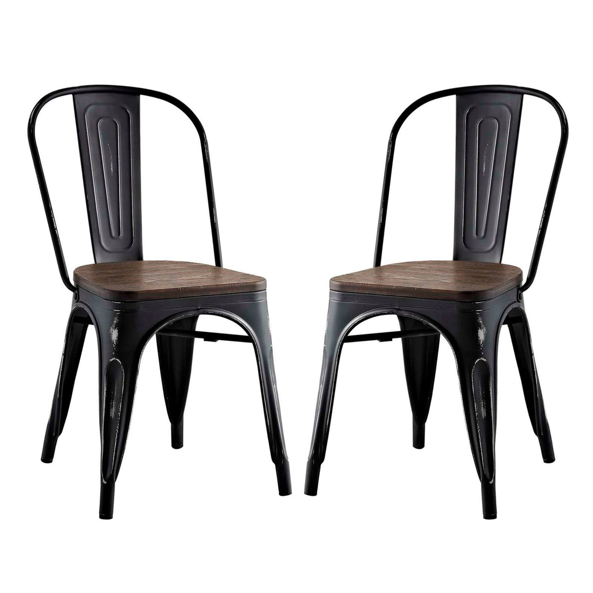 Set of 2 Industrial Kitchen Dining Chair H575437
