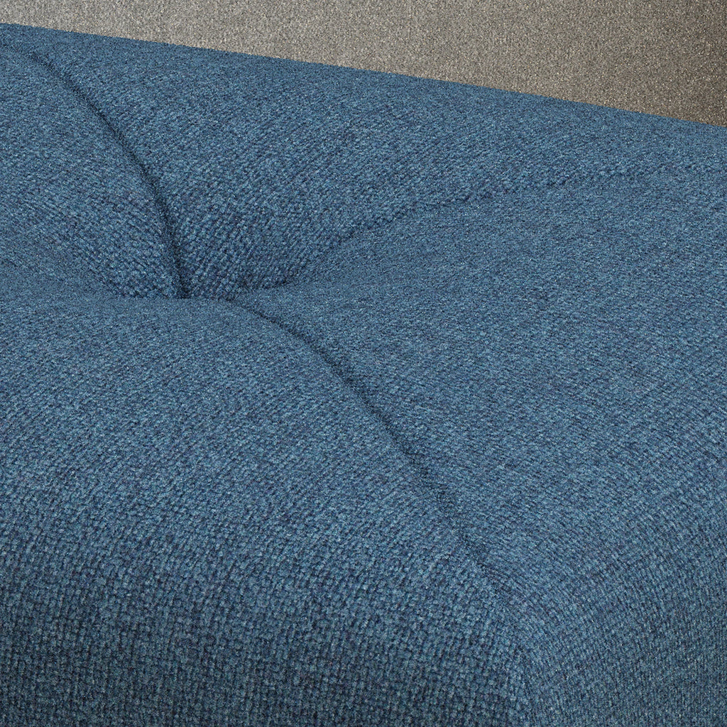 Navy Blue Fabric Square Ottoman X232