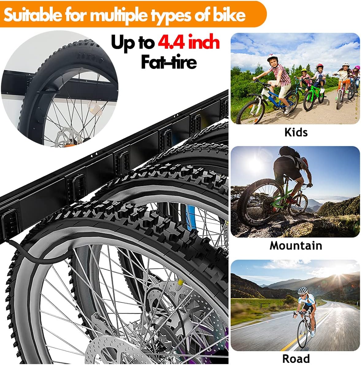 6 Bike Wall Mount Bike Storage Rack J7703