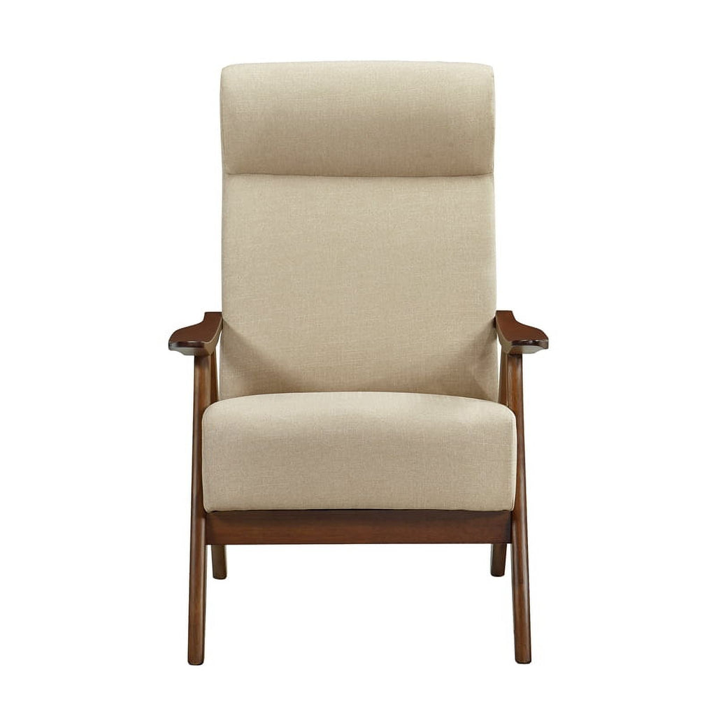 Brown Solid Wood and Fabric Accent Chair B752183