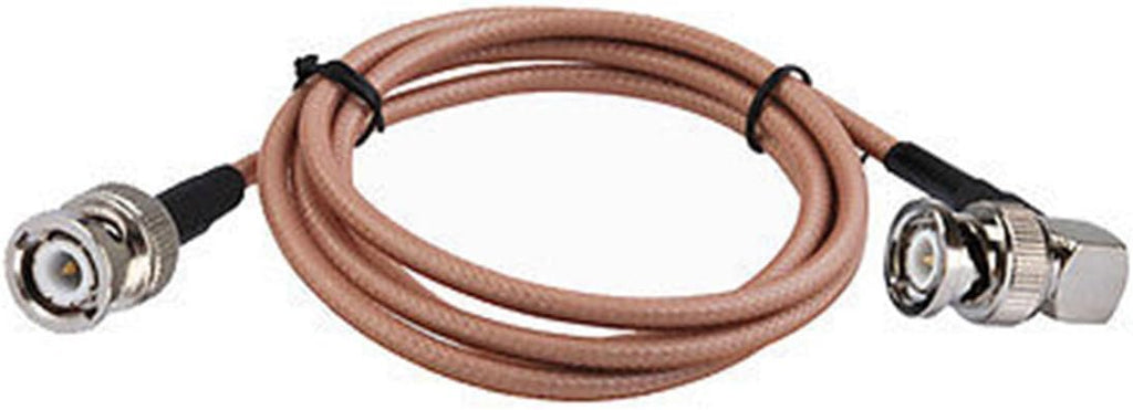 BNC Male Right Angle to BNC Male STR8 Low Loss Coax RF Cable Pack of 2 T3056